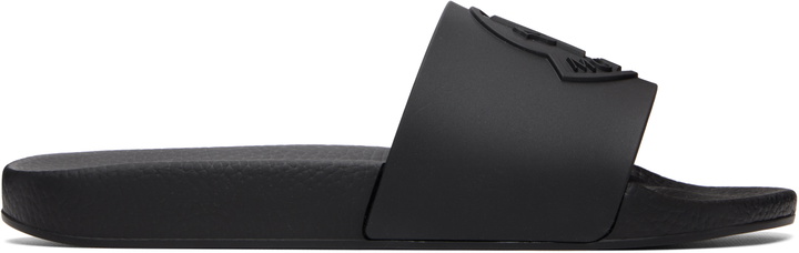 Photo: Moncler Black Basile Rubber Pool Slides