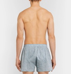 Sunspel - Printed Cotton Boxer Shorts - Men - Blue