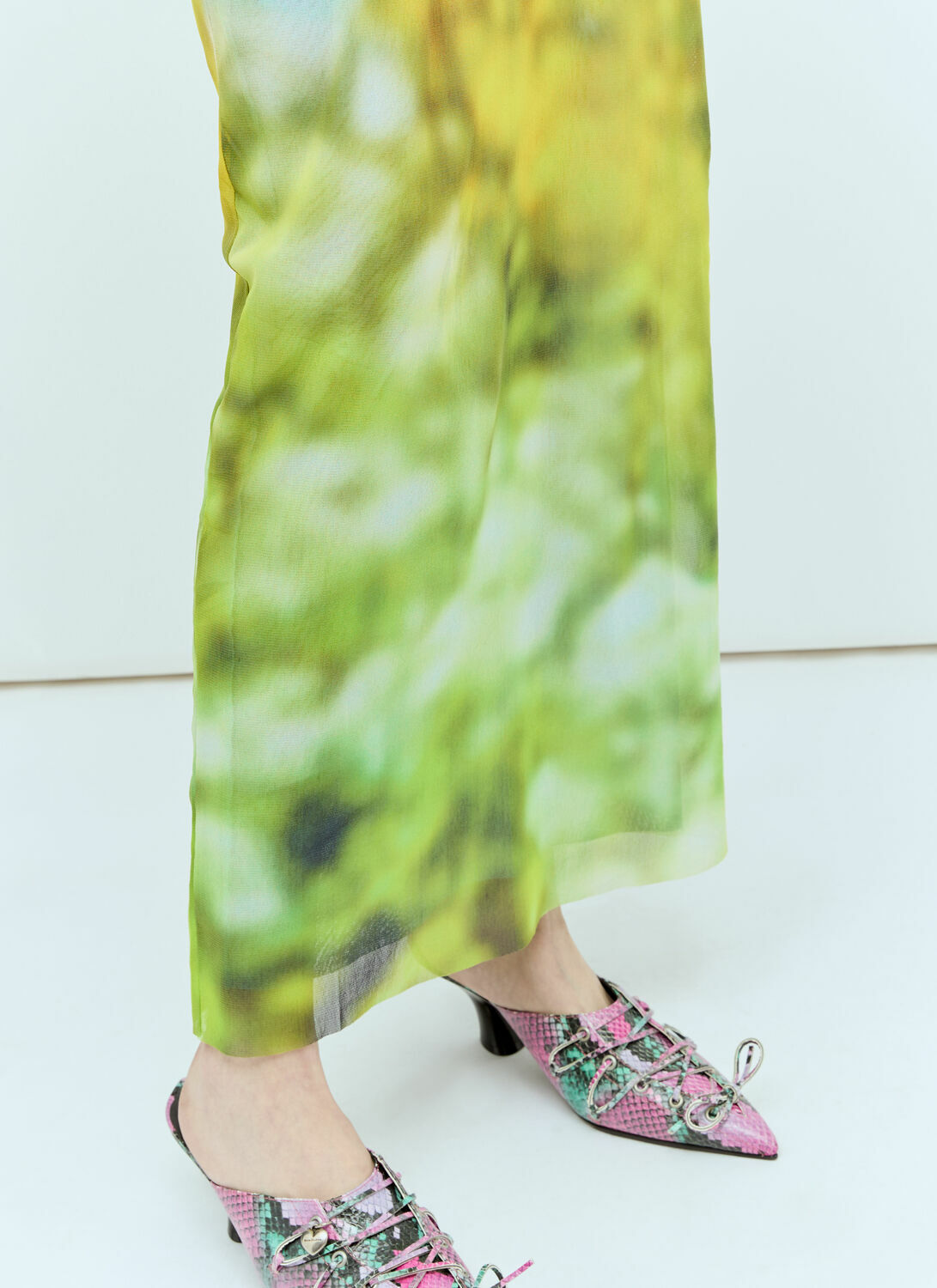 Acne Studios Blurred Print Maxi Dress
