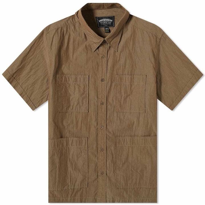 Photo: FrizmWORKS Men's Short Sleeve Oversized Shirt in Olive