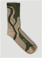 Intarsia Logo Socks in Green