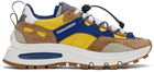 Dsquared2 Beige & Blue Run DS2 Sneakers