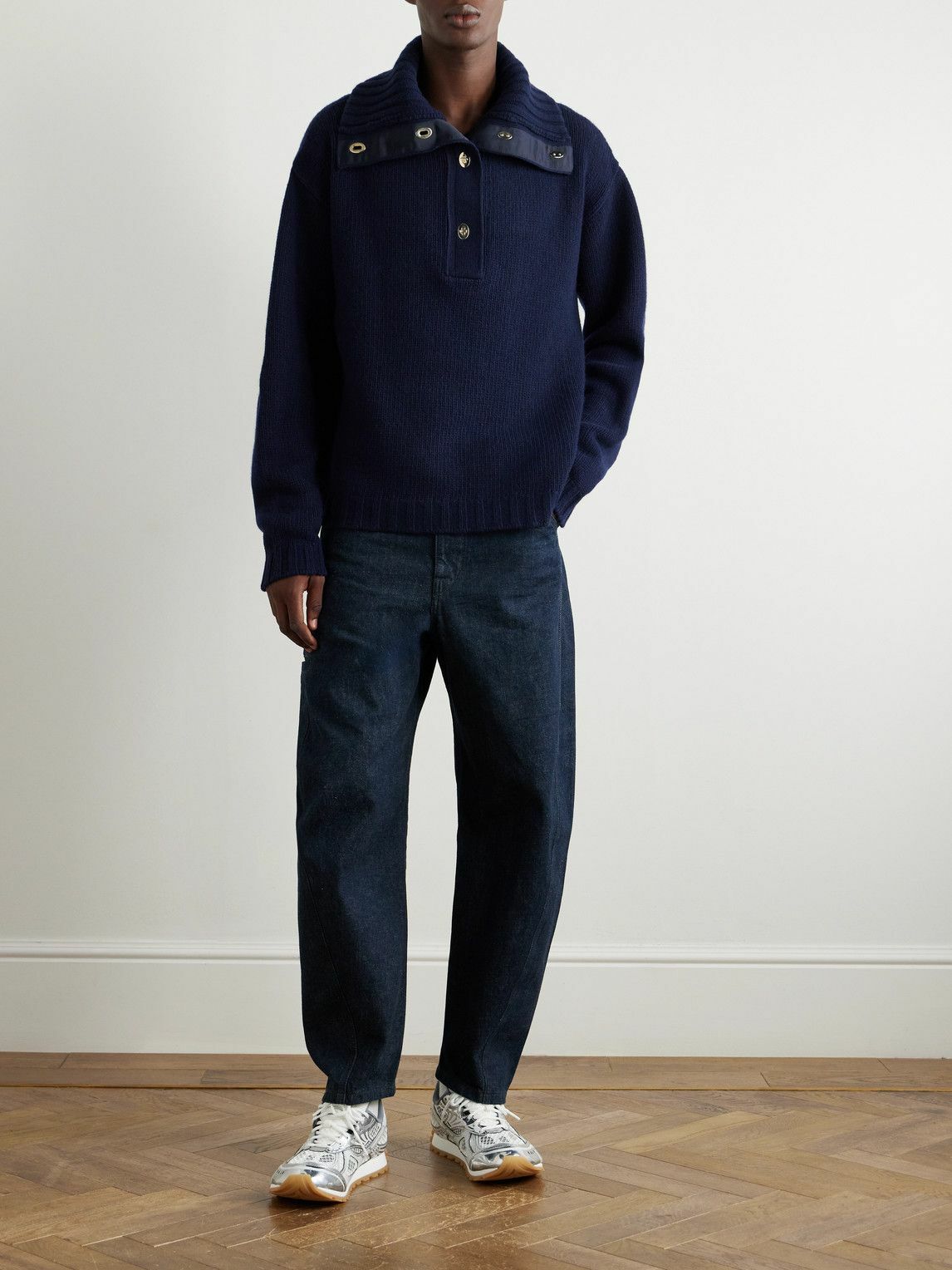 Wales Bonner - Celeste Wool and Cashmere-Blend Half-Placket 
