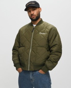 Awake Quilted Patch Bomber Jacket Green - Mens - Bomber Jackets