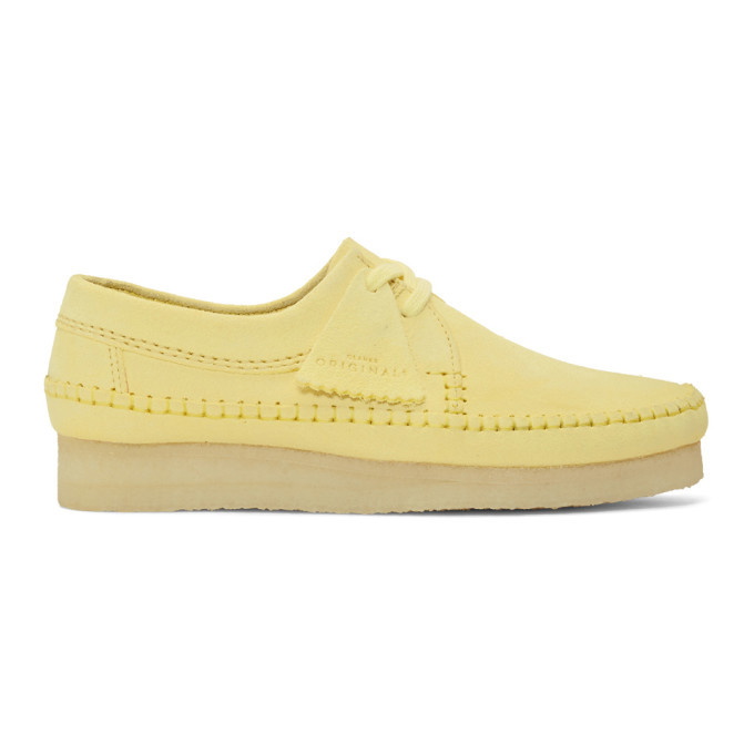 Photo: Clarks Originals Yellow Suede Weaver Moccasins