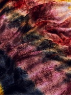Acne Studios - Tie-Dyed Modal-Blend Velvet T-Shirt - Burgundy