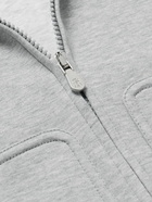 Brunello Cucinelli - Cotton-Blend Jersey Zip-Up Hoodie - Gray