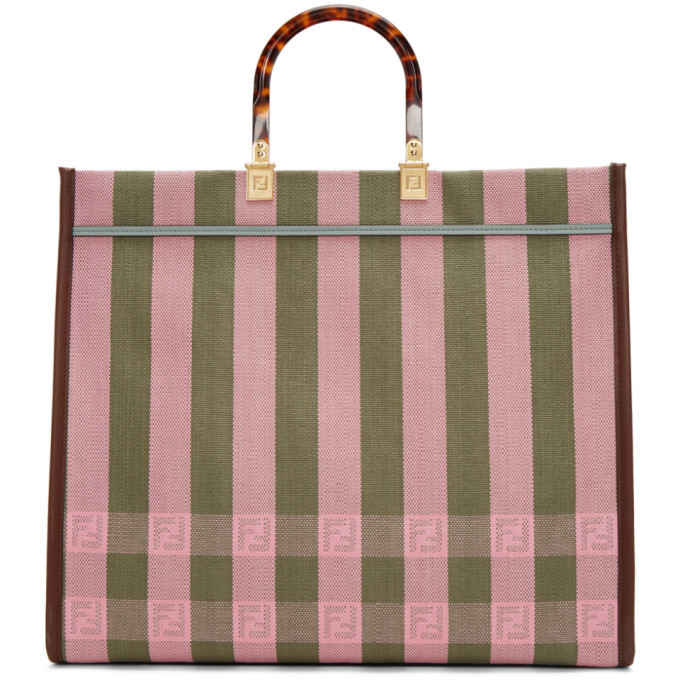 Fendi Pink Medium Sunshine Shopper Tote Fendi