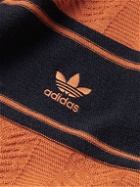 adidas Consortium - Wales Bonner Striped Embroidered Ribbed Wool-Blend Sweater - Orange