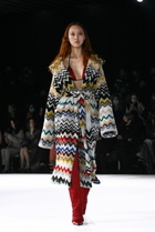 Missoni - Zig-zag knit wool-blend wrap coat