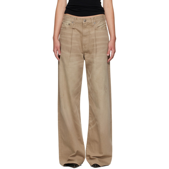 Photo: R13 Tan Damon Pleated Jeans