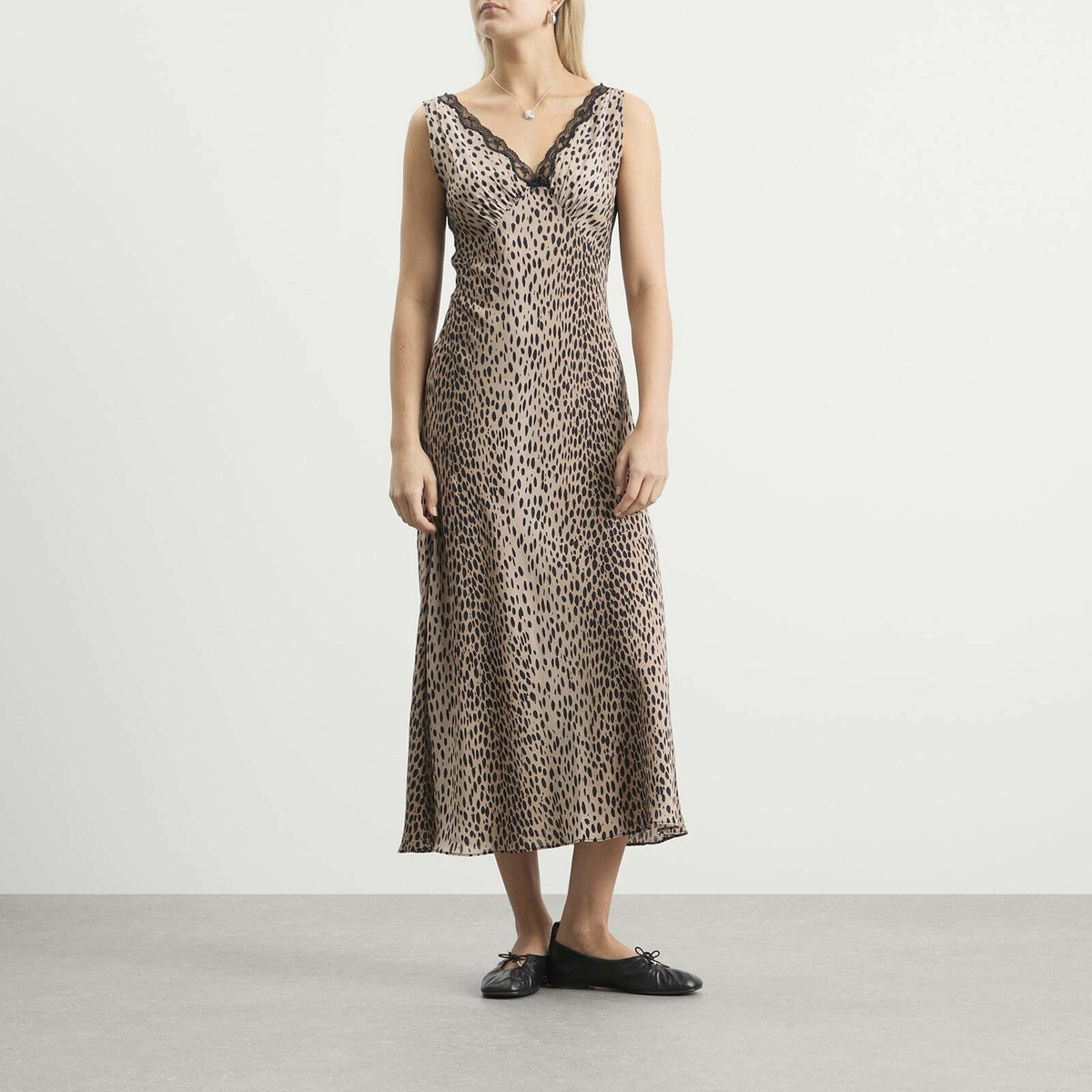 RIXO Women's Sandrine Dress in Antelope Spot Black