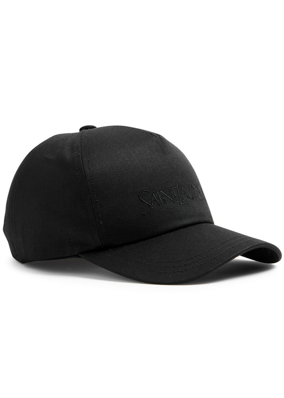 Photo: Saint Laurent Logo-embroidered Cotton-blend cap Black