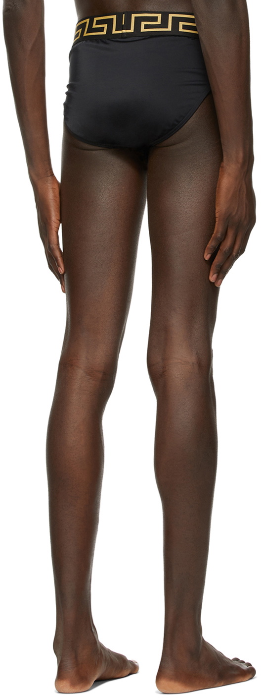 Versace Underwear Black Greca Border Swim Briefs