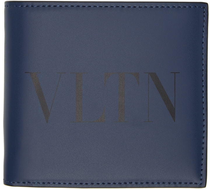 Photo: Valentino Garavani Indigo 'VLTN' Bifold Wallet