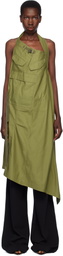 Junya Watanabe Khaki Cotton Midi Dress