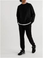 ATON - Oversized Garment-Dyed Cotton-Jersey Sweatshirt - Black