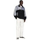 Noon Goons Black and White Leopard Half-Zip Sweatshirt
