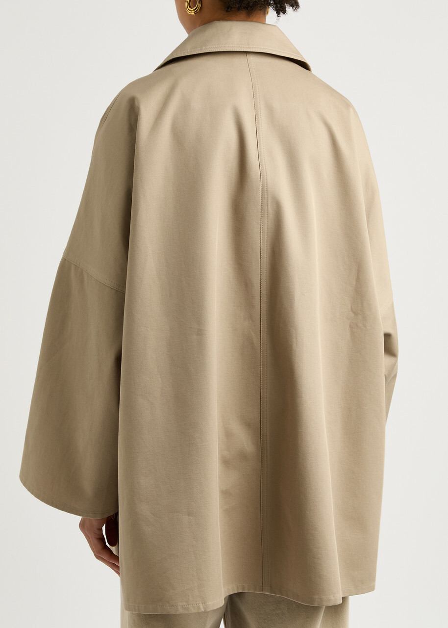 Toteme Oversized Cotton-twill Jacket Beige Toteme