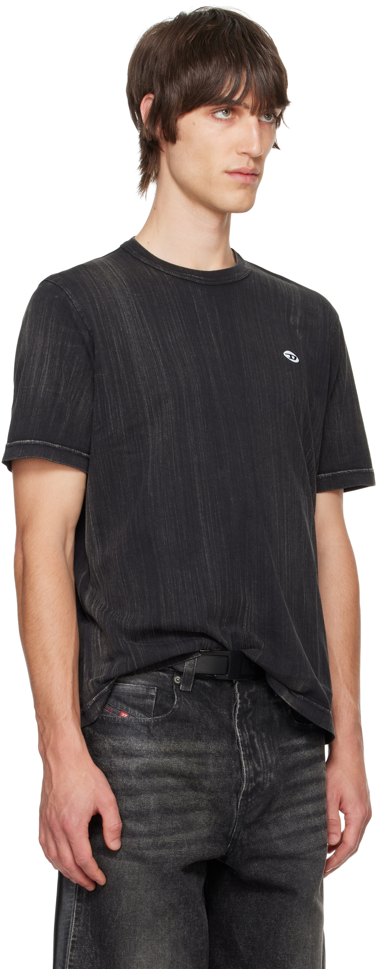 トップス DIESEL T-ADJUST-OD BLACK Diesel T-ADJUST-OD Cotton T-shirt | Black | FARFETCH