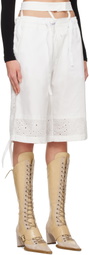 Ottolinger White Baggy Cargo Shorts
