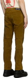 Vyner Articles Tan Suede Skinny Trousers