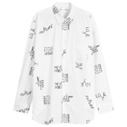 Comme des Garçons SHIRT Men's Printed Poplin Shirt in White