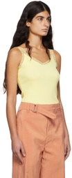 Tanner Fletcher Yellow Flo Lace Trim Ribbed Tank