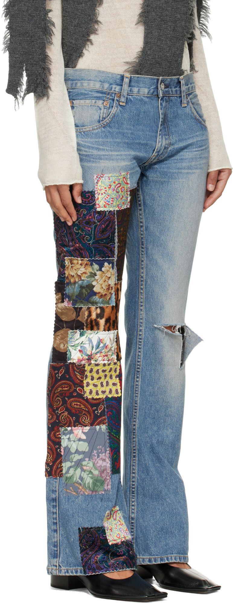 Junya Watanabe Blue Patchwork Jeans
