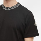 Moncler Men's Logo Ribbed T-Shirt in Black