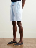 Kiton - Slim-Fit Linen Drawstring Shorts - Blue
