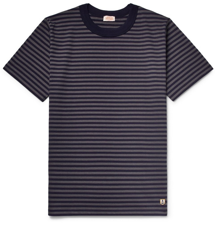 Photo: Armor Lux - Striped Cotton-Jersey T-Shirt - Navy