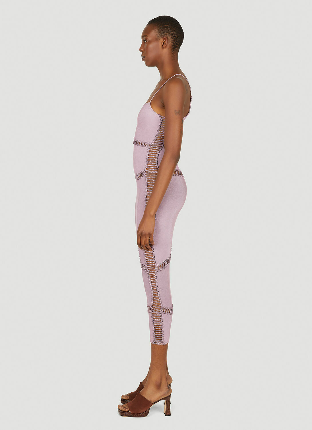 Isa Boulder Jigsaw Spaghetti Strap Dress