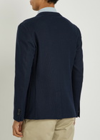 Slowear Textured Cotton Blazer Navy