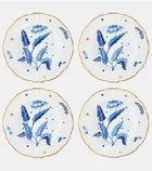 Bitossi Marino set of 4 porcelain soup plates