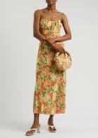 Kitri Velma Floral-print Maxi Dress Orange