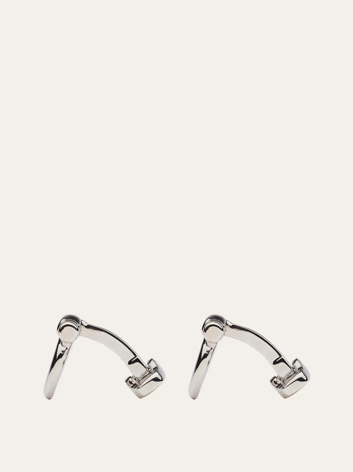 Ferragamo Mens Gancini cufflinks in Silver