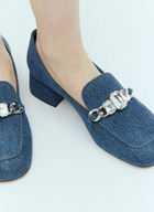 Miu Miu Crystal Embellished Denim Pumps