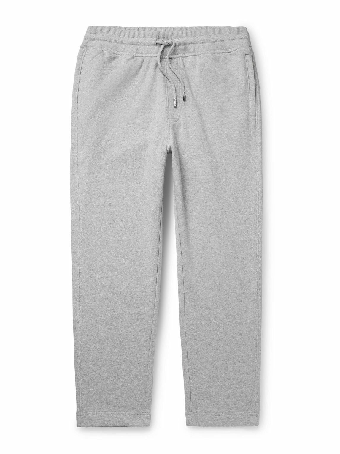 Mr P. - Slim-Fit Organic Cotton-Jersey Sweatpants - Gray