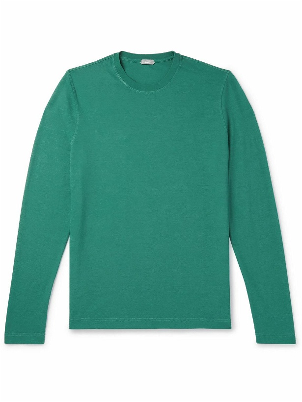 Photo: Incotex - Zanone Cotton-Jersey T-Shirt - Green