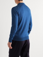 John Smedley - Belper Merino Wool and Sea Island Cotton-Blend Polo Shirt - Blue