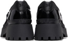Marc Jacobs Black 'The Leather Barcode Monogram' Loafers