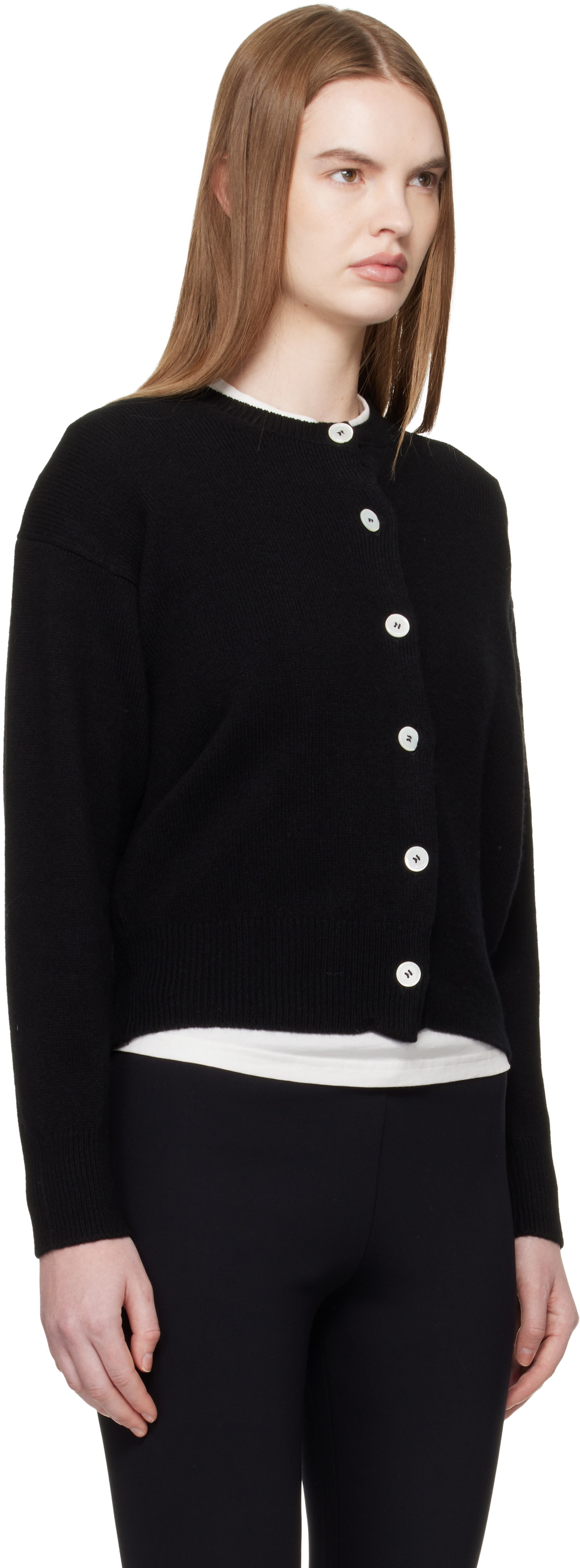 &Daughter Black Ada Crewneck Cardigan