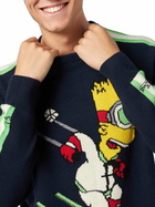 MC2 Saint Barth Man Crewneck Sweater With Bart Simpson Jacquard | The Simpsons Special Edition