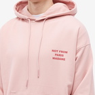 Drole de Monsieur Men's Drôle de Monsieur Not Form Paris Madame Slogan Hoodie in Pink