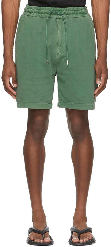 Photo: Juun.J Green Garment-Dyed Shorts