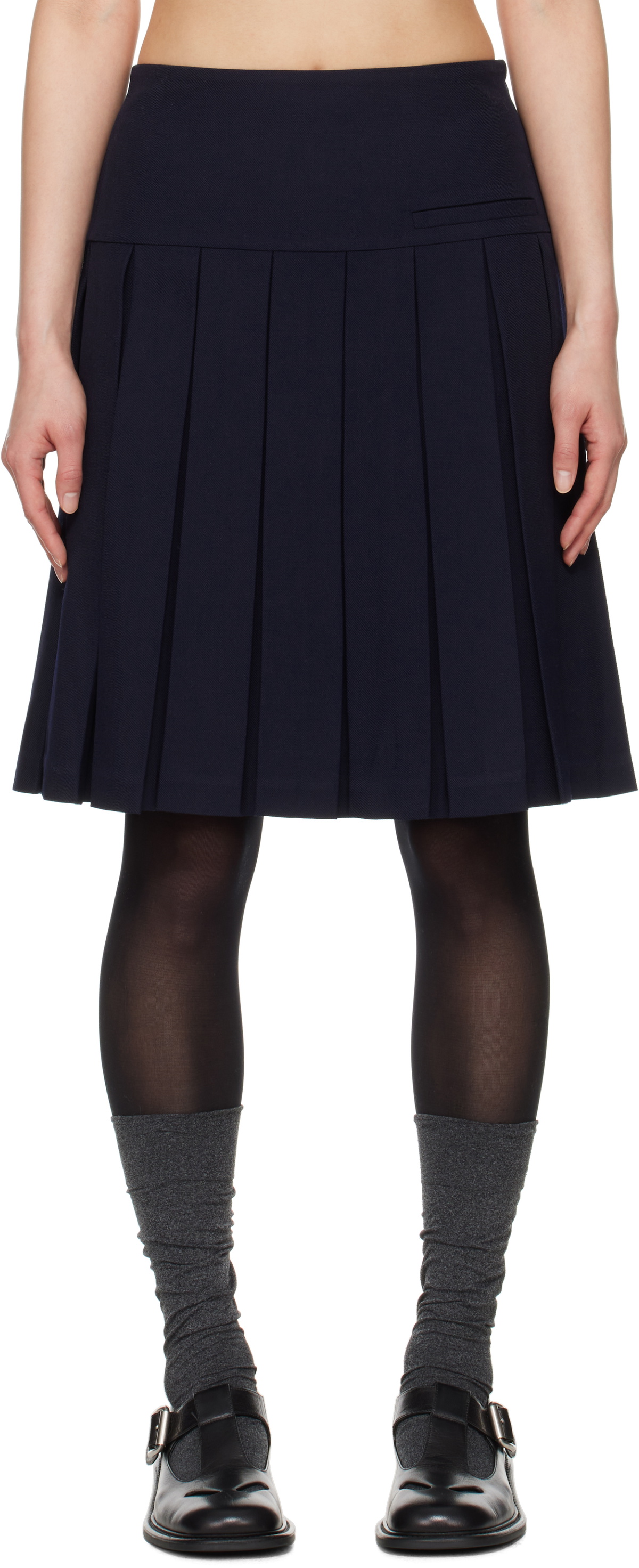 Shushu/Tong Black Pleated Miniskirt Shushu/Tong