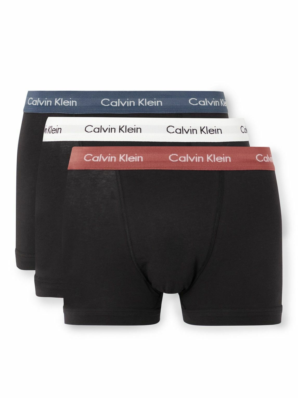 Black Pack of three cotton-blend short boxer briefs, Calvin Klein Underwear