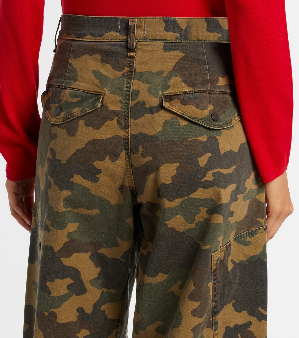 Citizens of Humanity Flight camouflage twill barrel-leg pants