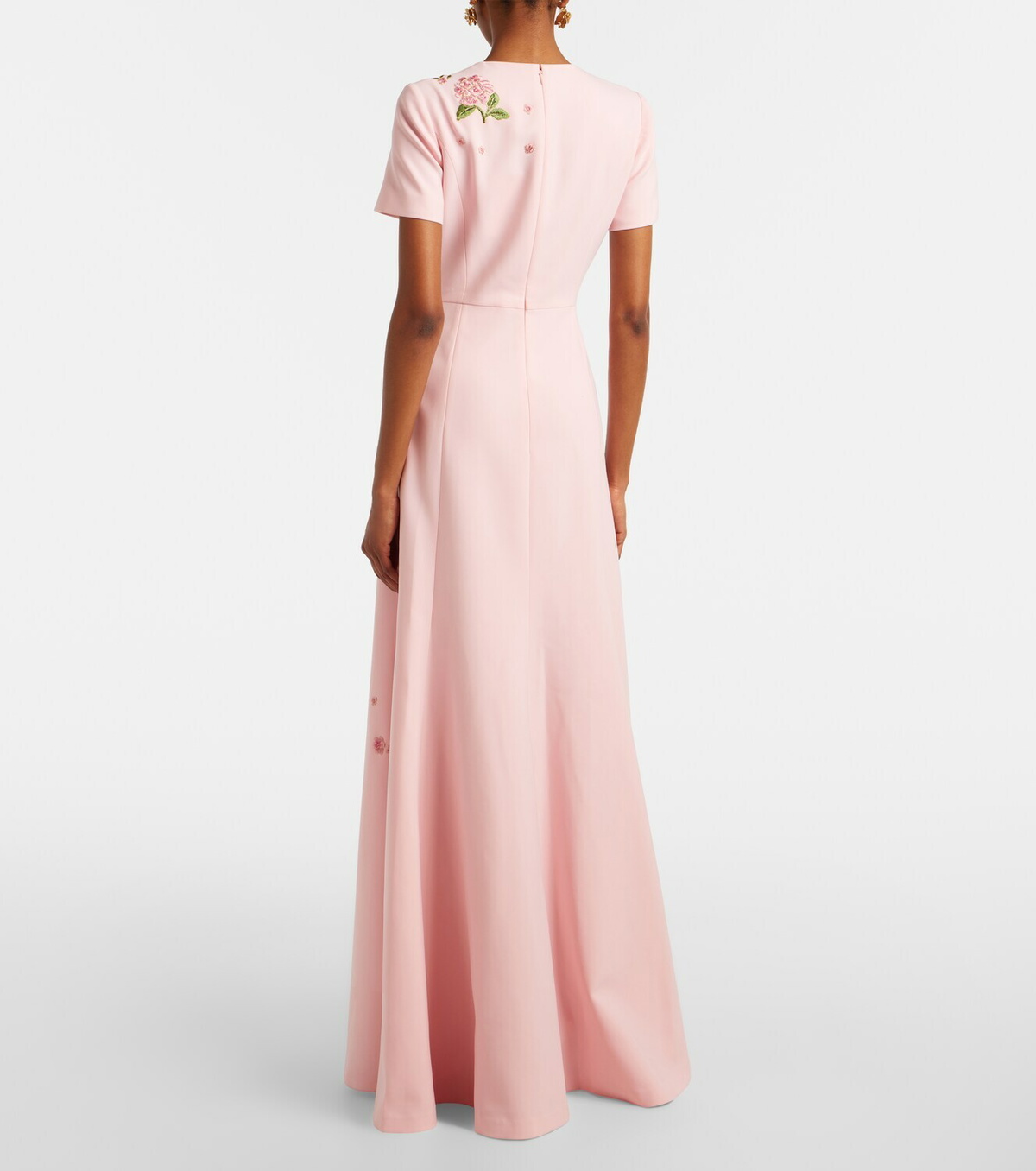 Carolina Herrera Floral embroidered crêpe gown